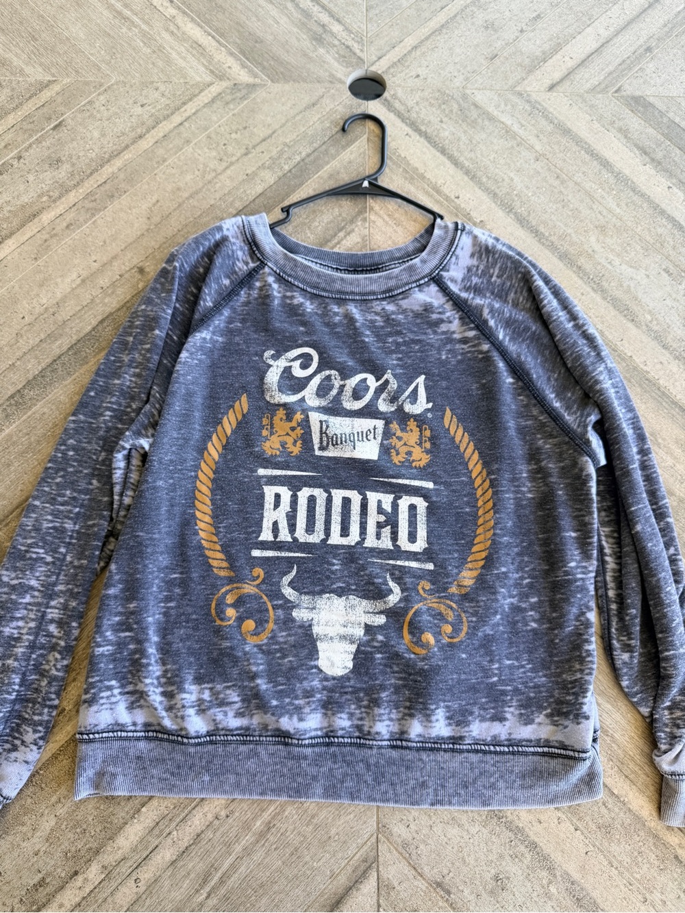 Coors Rodeo Graphic Crewneck Sweatshirt - Washed Gray